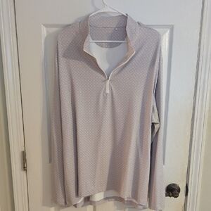 Soltek Ice Mens Light Grey Geometric Quarter-Zip Hoodie